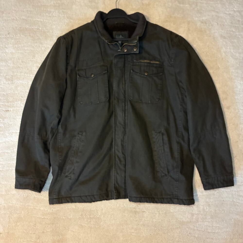 G.H. Bass & Co. Mens 2XL Chocolate Brown Utility Field Jacket Outerwear Outdoors
